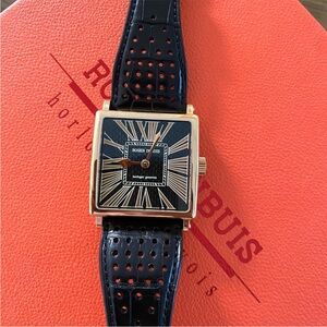 Rare! Roger Dubuis rose gold limited edition of 28, Golden Square wristwatch.